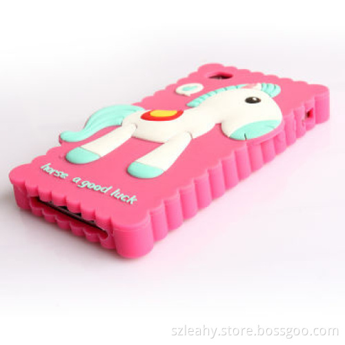 Drop-glue forming horse shape silicone case for iPhone 4/4s
